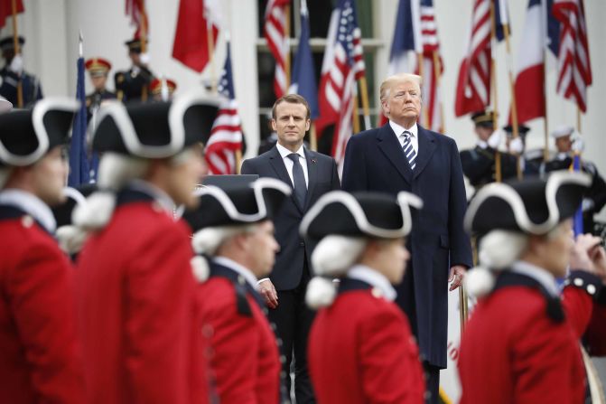 Macron's visit comes a little less than a year after the Trumps visited Paris for Bastille Day celebrations.