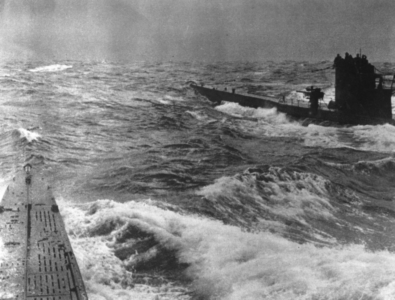 German U-boats being chased off the US coast in 1942.