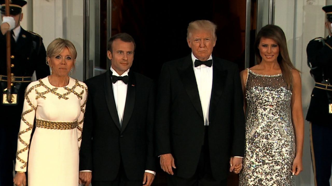 Trump Macron State Dinner Photo