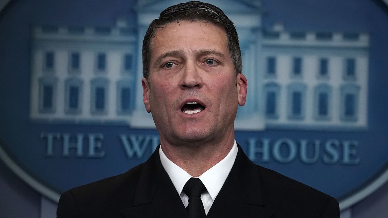 WASHINGTON, DC - JANUARY 16:  Physician to U.S. President Donald Trump Dr. Ronny Jackson speaks during the daily White House press briefing at the James Brady Press Briefing Room of the White House January 16, 2018 in Washington, DC. Dr. Jackson discussed the details of President Trump?s physical check-up from last week.  (Photo by Alex Wong/Getty Images)