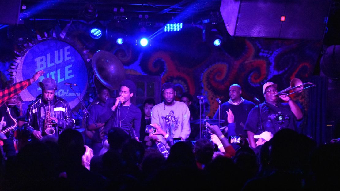 Jon Batiste playing with The Soul Rebels brass band at Blue Nile.