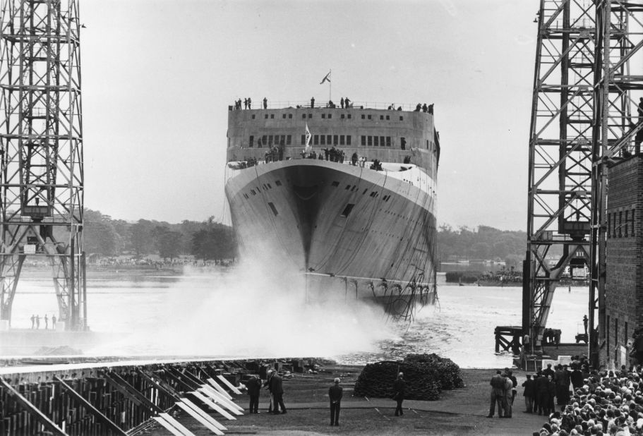 The QE2 was launched on September 20, 1967 by the UK's Queen Elizabeth II herself. Built in John Brown's shipyard in Clydebank, she was considered a triumph of Scottish engineering and was the last great ocean liner to built there.