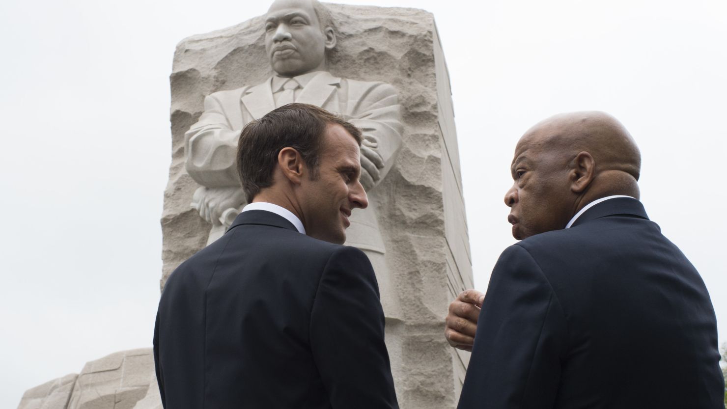 Emmanuel Macron John Lewis MLK memorial