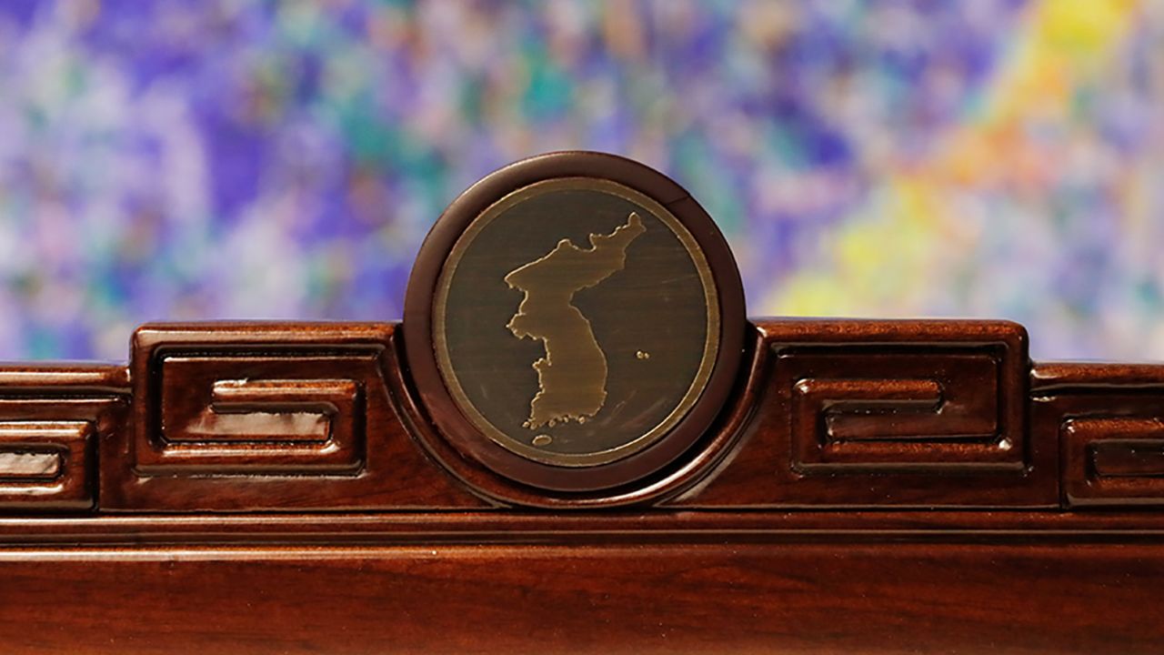 The specially designed chairs also feature a map with the contested islands.