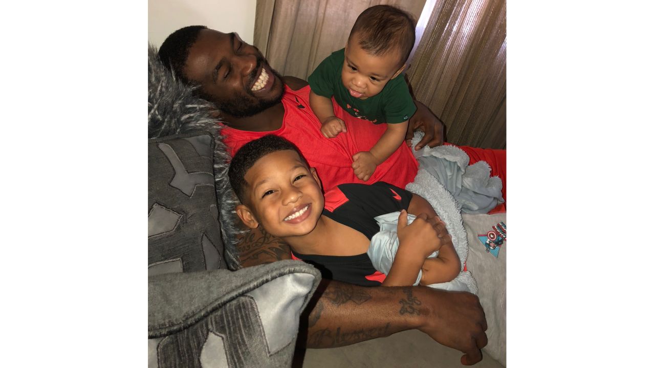 Mike James says he stopped using opioids for his sons, 4-year-old Mike III and 1-year-old Niko.