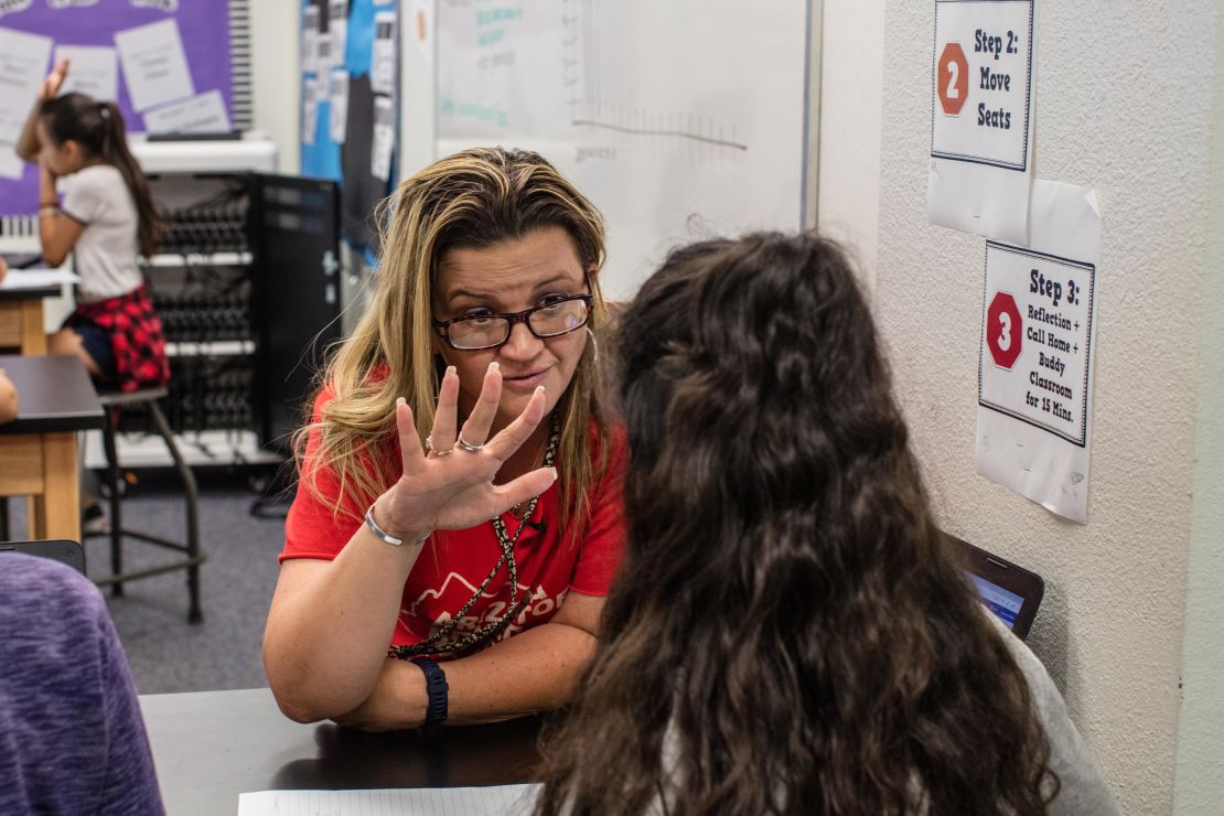 Teacher Cindi Morton doesn't believe the governor's promised pay hike can be realized.