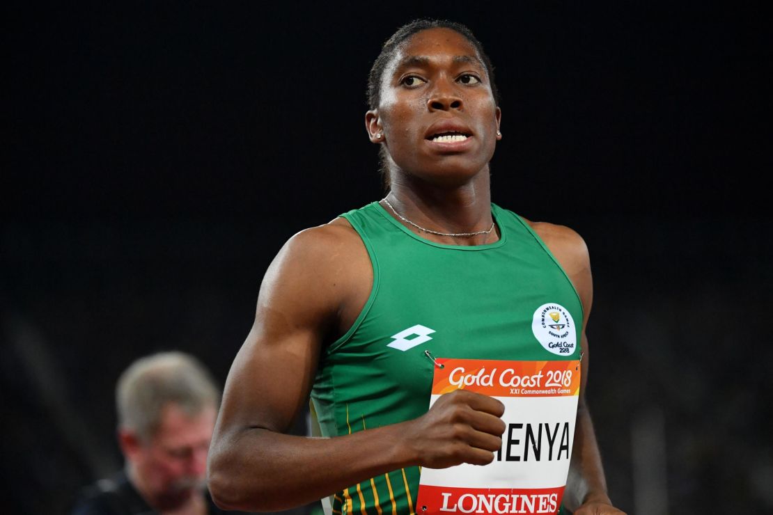 Semenya wins the women's 800m final during the 2018 Gold Coast Commonwealth Games.