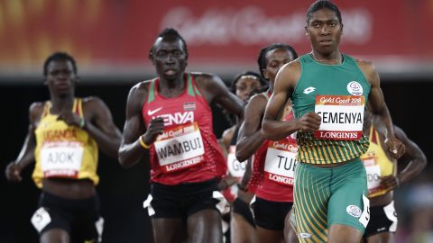 Caster Semenya (right) is a two-time Olympic 800m champion.