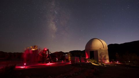 Far from light pollution and big cities, Joshua Tree boasts breathtaking views of the night sky. At Sky's the Limit Observatory, visitors can get a closer look with telescopes and inside the observatory. 