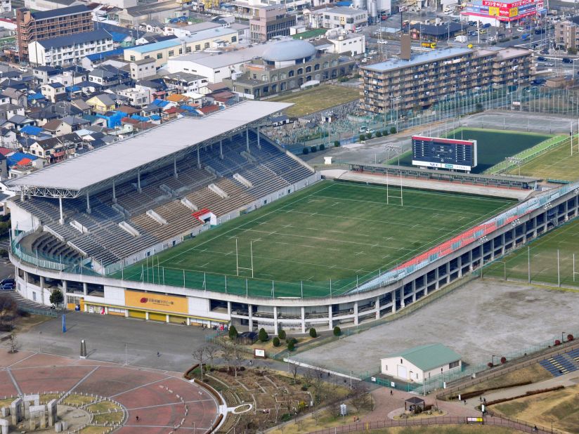 <strong>What: </strong>Hanazono Rugby Stadium<br /><strong>Capacity:</strong> 32,228<br /><strong>Where:</strong> Higashiosaka City, Osaka Prefecture<br /><strong>Matches:</strong> Italy vs Namibia; Argentina vs Tonga; Georgia vs Fiji; USA vs Tonga