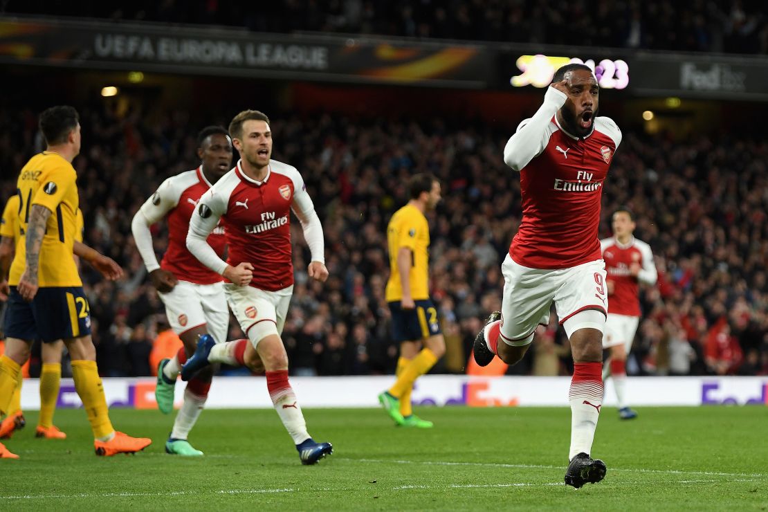 Lacazette gave Arsenal a second-half lead with a header.