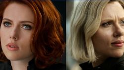 Scarlett Johansson Black Widow hair