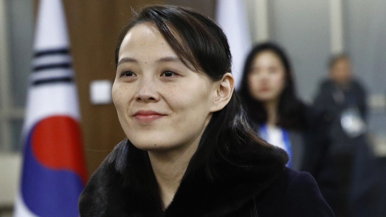 PYEONGCHANG-GUN, SOUTH KOREA - FEBRUARY 09: (EDITORS NOTE: Alternate crop of #916122914) Kim Yo Jong, sister of North Korean leader Kim Jong Un, arrives at the opening ceremony of the PyeongChang 2018 Winter Olympic Games at PyeongChang Olympic Stadium on February 9, 2018 in Pyeongchang-gun, South Korea. (Photo by Patrick Semansky - Pool /Getty Images)