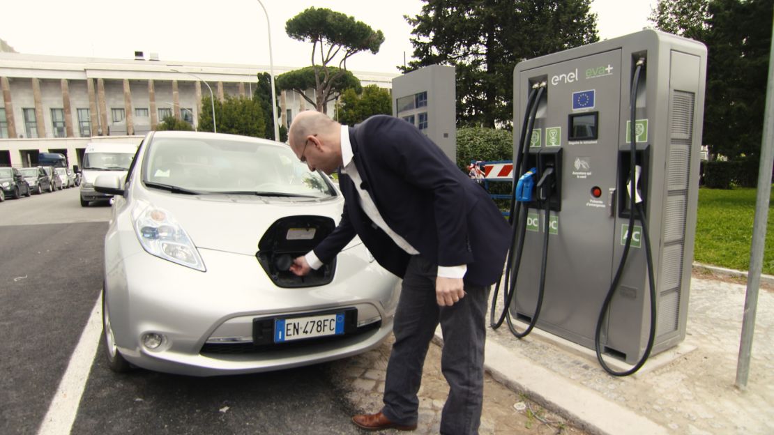 "We know electric users like myself are mainly urban users, but we also want to move around for the weekends or travel around, so we've started to build infrastructure all around the country," Alberto Piglia, head of Enel's e-mobility unit, told CNN Sport.