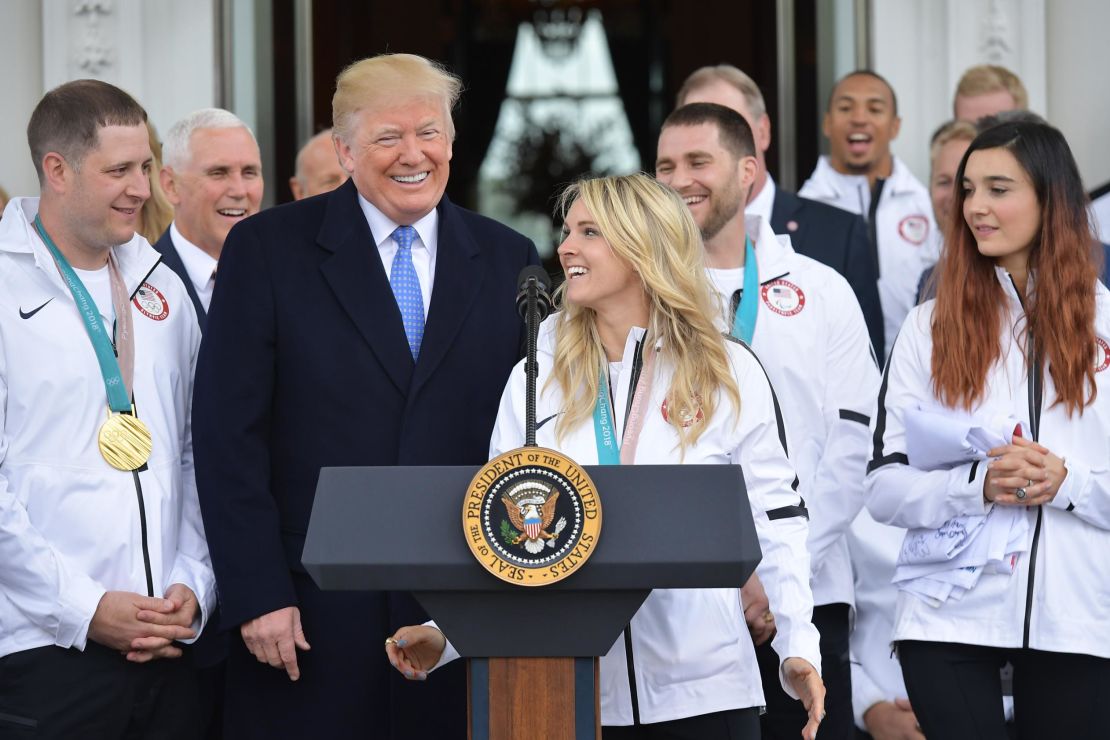 Amanda Kessel spoke with Trump on behalf of the women's ice hockey team