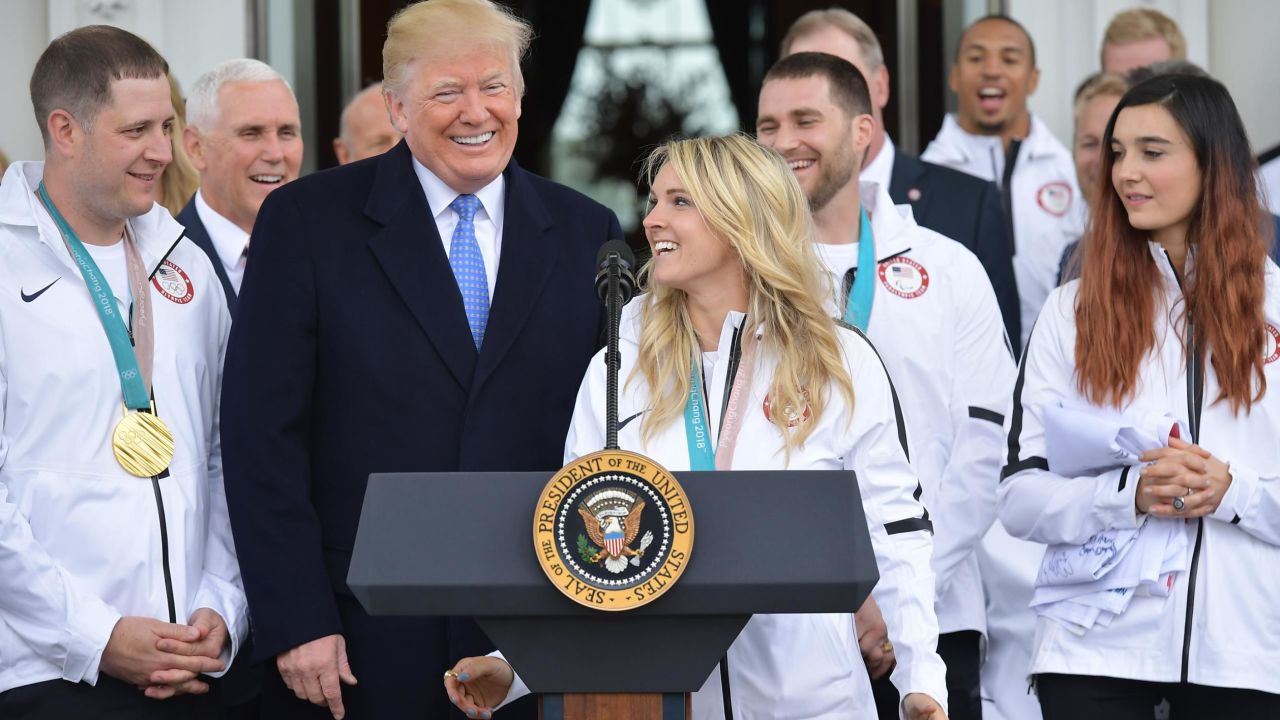 Amanda Kessel spoke with Trump on behalf of the women's ice hockey team