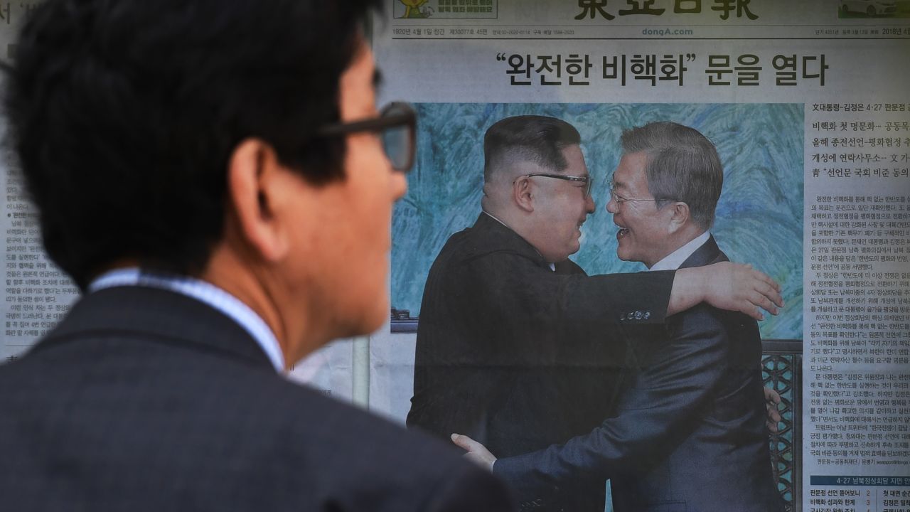 The front page of a newspaper in Seoul on Saturday.