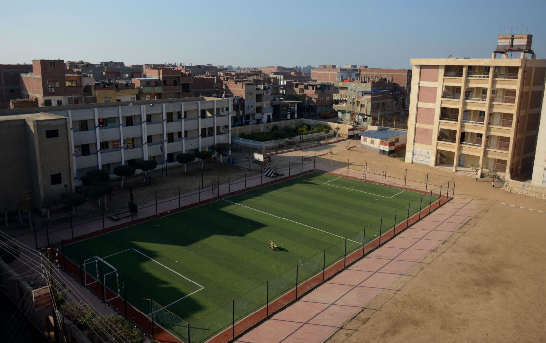 Mohamed Salah studied -- and played soccer -- at this school in Nagrig.