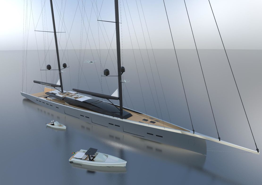 Carkeek's conceptual C300 would be the largest composite yacht structure ever built.