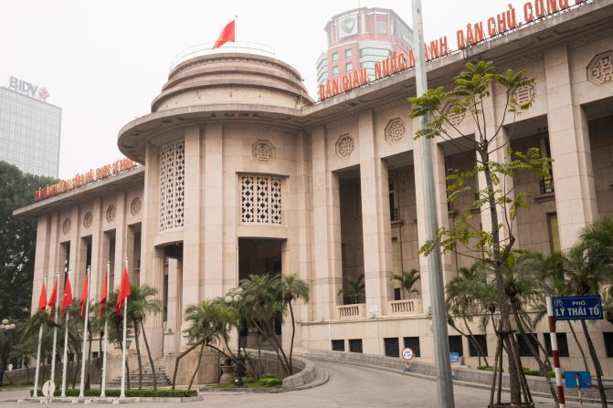 Opened in 1887, the Hanoi branch of Banque de l'Indochine is today the headquarters for the State Bank of Vietnam.