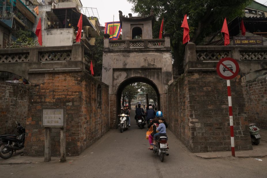 The 250-year-old Quan Chuong Gate is all that remains of Hanoi's old city wall.