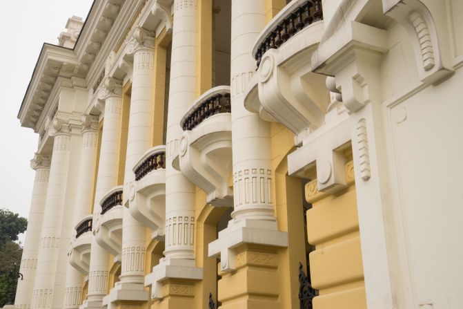 The Hanoi Opera House was built to resemble the Palais Garnier in Paris.