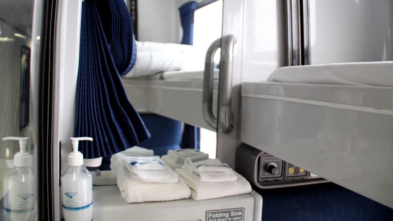 Amtrak's Viewliner Roomette has a raised bunk perfect for watching the day roll by.