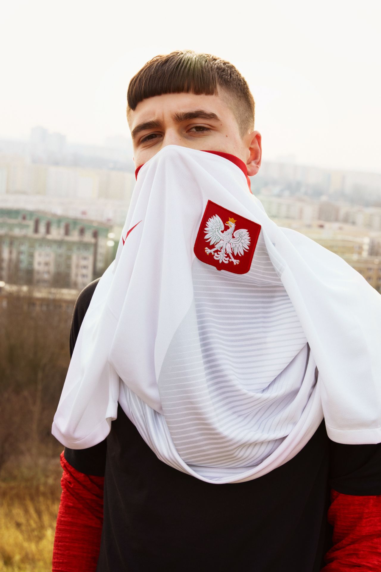 A campaign image showing Nike's 2018 kit for the Polish football team. Today, kits are often launched stylish photos that wouldn't seem out of place in a fashion magazine.