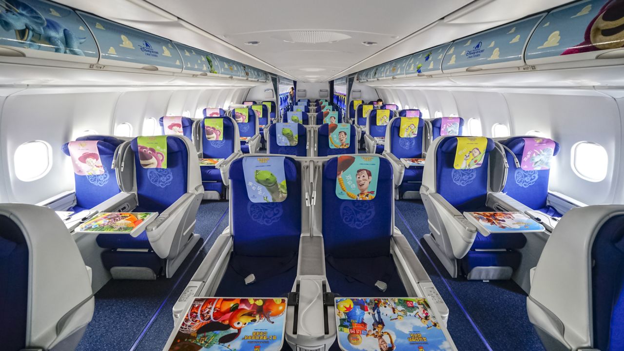 The seats are adorned with Toy Story characters.