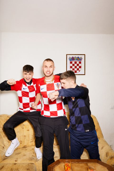 It's not all about witty design references this year. The red-and-white checkered design for Croatia's Nike-designed kit is an obvious riff on the checkered crest at the center of the Croatian flag.