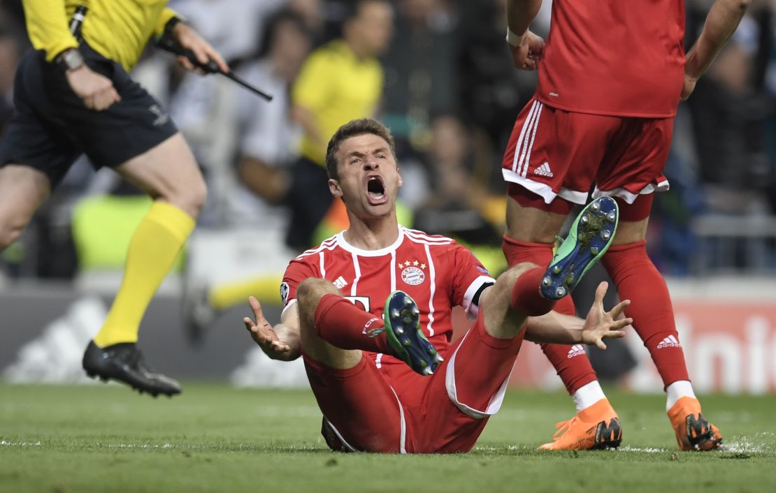 Mueller missed a chance in injury time which would have put Bayern through to the final.