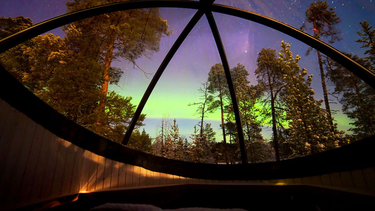 <strong>Aurora Bubbles, Nellim Wilderness Hotels (Finland): </strong>Watch the Northern Lights dance above your head in the Aurora Bubbles in Finnish Lapland. 