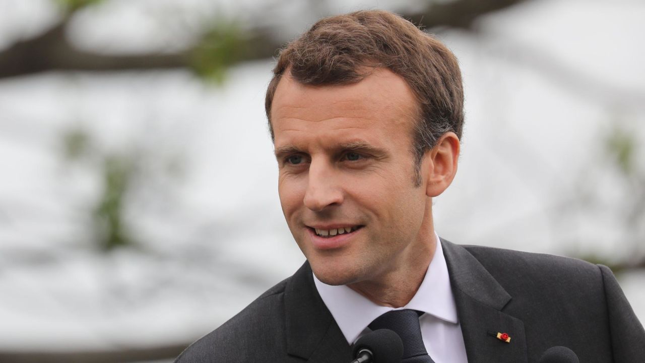 France's President Emmanuel Macron takes part in a joint press conference with Australia's Prime Minister Malcolm Turnbull (not pictured) at Kirribilli House in Sydney on May 2, 2018. - Macron arrived in Australia on May 1 on a rare visit by a French president with the two sides expected to agree on greater cooperation in the Pacific to counter a rising China. (Photo by Ludovic MARIN / AFP)        (Photo credit should read LUDOVIC MARIN/AFP/Getty Images)