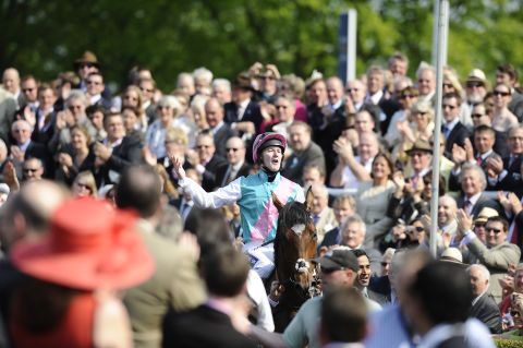 The great Frankel, ridden by Tom Queally, was the runaway 2,000 Guineas winner in 2011 during his 14-win unbeaten career. 
