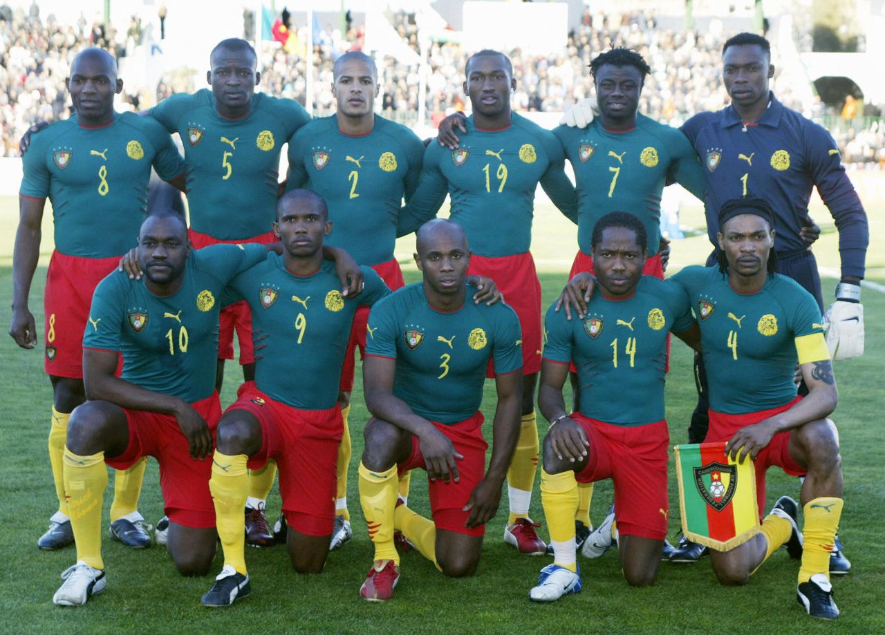 Cameroon's full body suit for the 2004 African Cup of Nations became infamous after it was banned by FIFA for not following regulations.