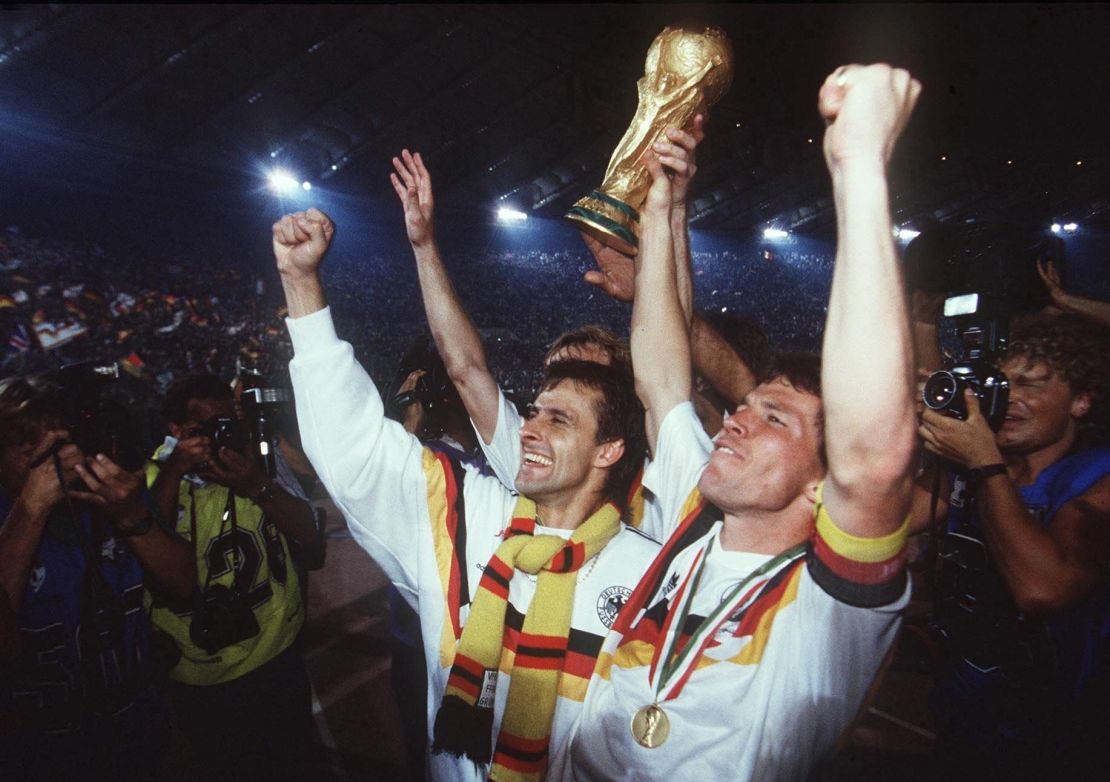 Germany won the 1990 World Cup against Argentina in the iconic kit.