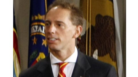 Marc Mukasey seen in 2007 at his father's, Michael Muasey's swearing in as Attorney General.