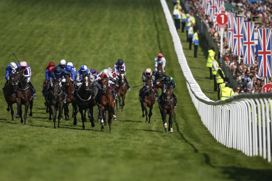 Wings Of Eagles (left, pink cap), ridden by Padraig Beggy and trained by O'Brien, was the 40-1 outsider who clinched Britain's richest race in 2017. The Derby was worth £1.625 million in 2017 with the winner receiving £921,500.