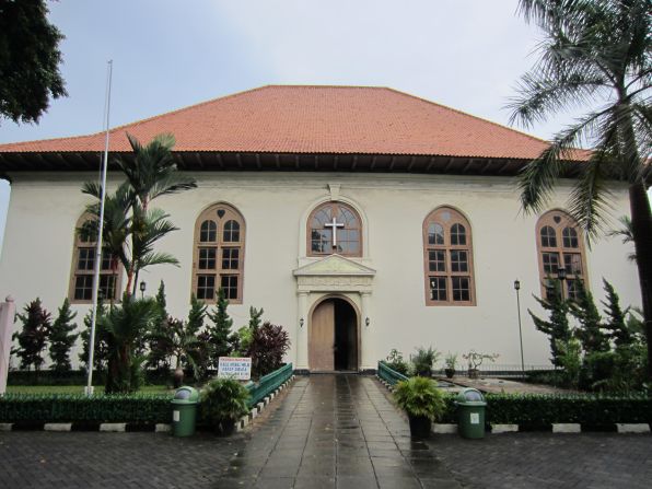Like most of Indonesia's early Christian buildings, Jakarta's Sion Church was built by Dutch colonialists.