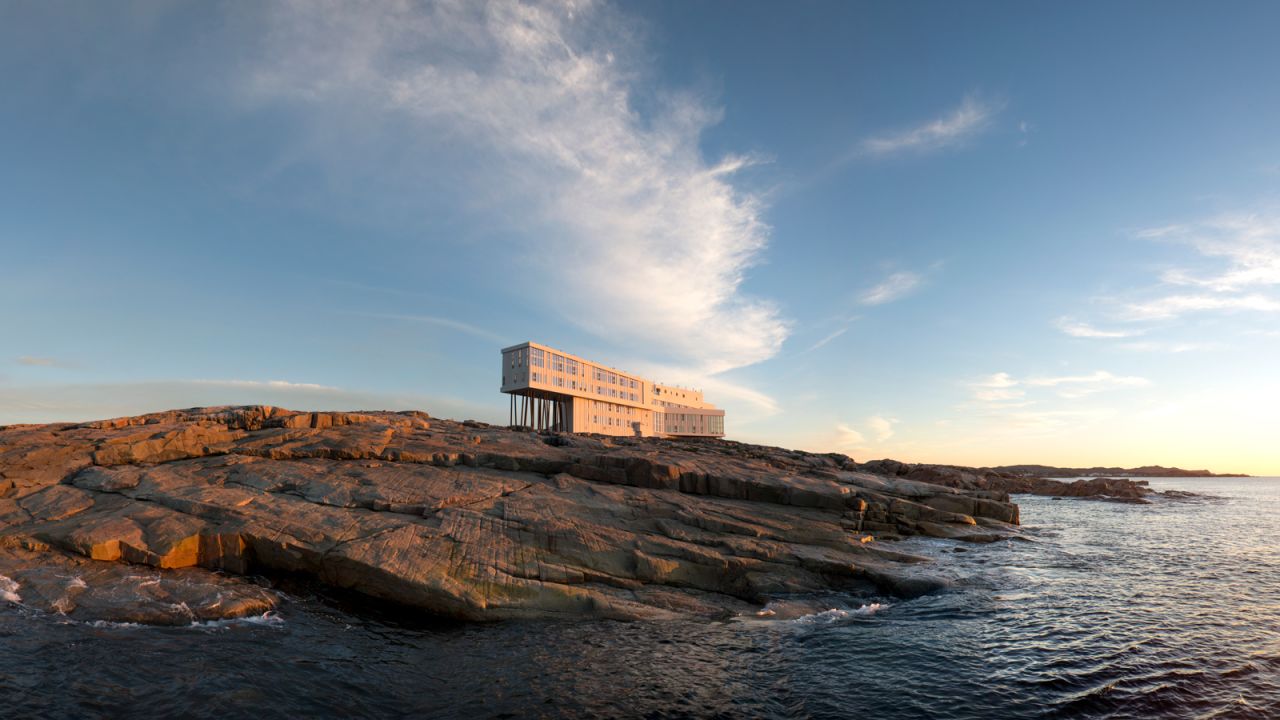 <strong>Fogo Island Inn, Newfoundland, Canada: </strong>Set on a cliff on a remote island off the coast of Newfoundland, this boutique hotel boasts a gym, a wood-fired sauna, rooftop hot tubs, a cinema and an art gallery.