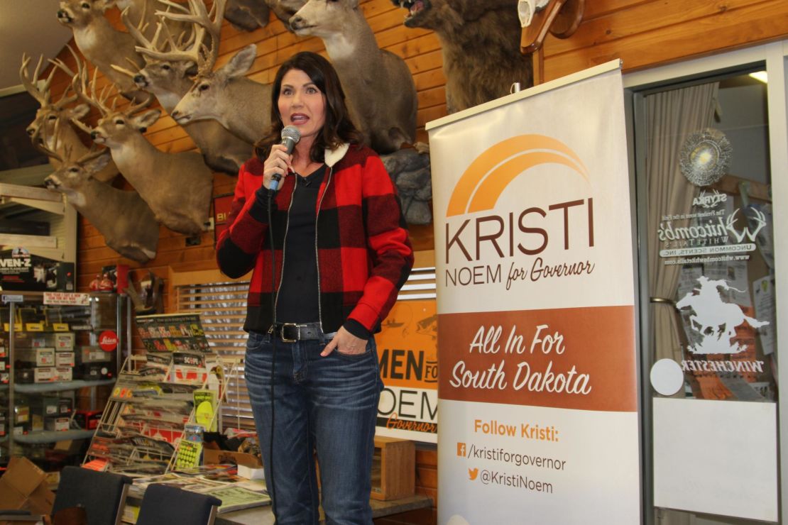 Kristi Noem campaigning