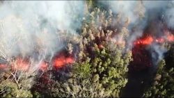 Overhead Drone of Kilauea Eruption screengrab