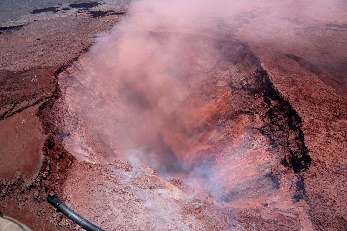 A plume of ash rises Thursday from the Puu Oo vent in this photo released by the US Geological Survey.