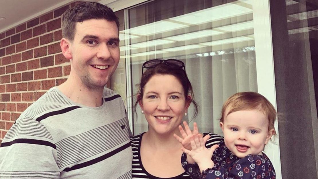 Kyle Howle with his wife, Ellen, and their daughter, Adelyn.