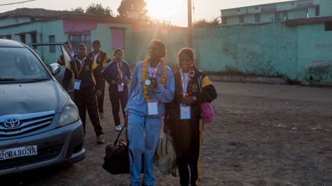 Janki Goud with a medal after one of her recent competitions.