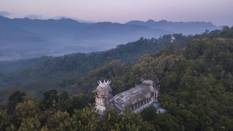 Built in 1992 by Daniel Alamsjah, a Christian who claimed his work was inspired by a vision from God, the structure is not technically a church, but a "prayer house for all nations," according to its <a href="http://bukitrhema.com/id/tentang-kami" target="_blank" target="_blank">official website</a>.