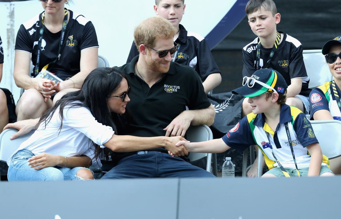 Harry and Meghan made their first public appearance together at the Invictus Games in Canada last year. 