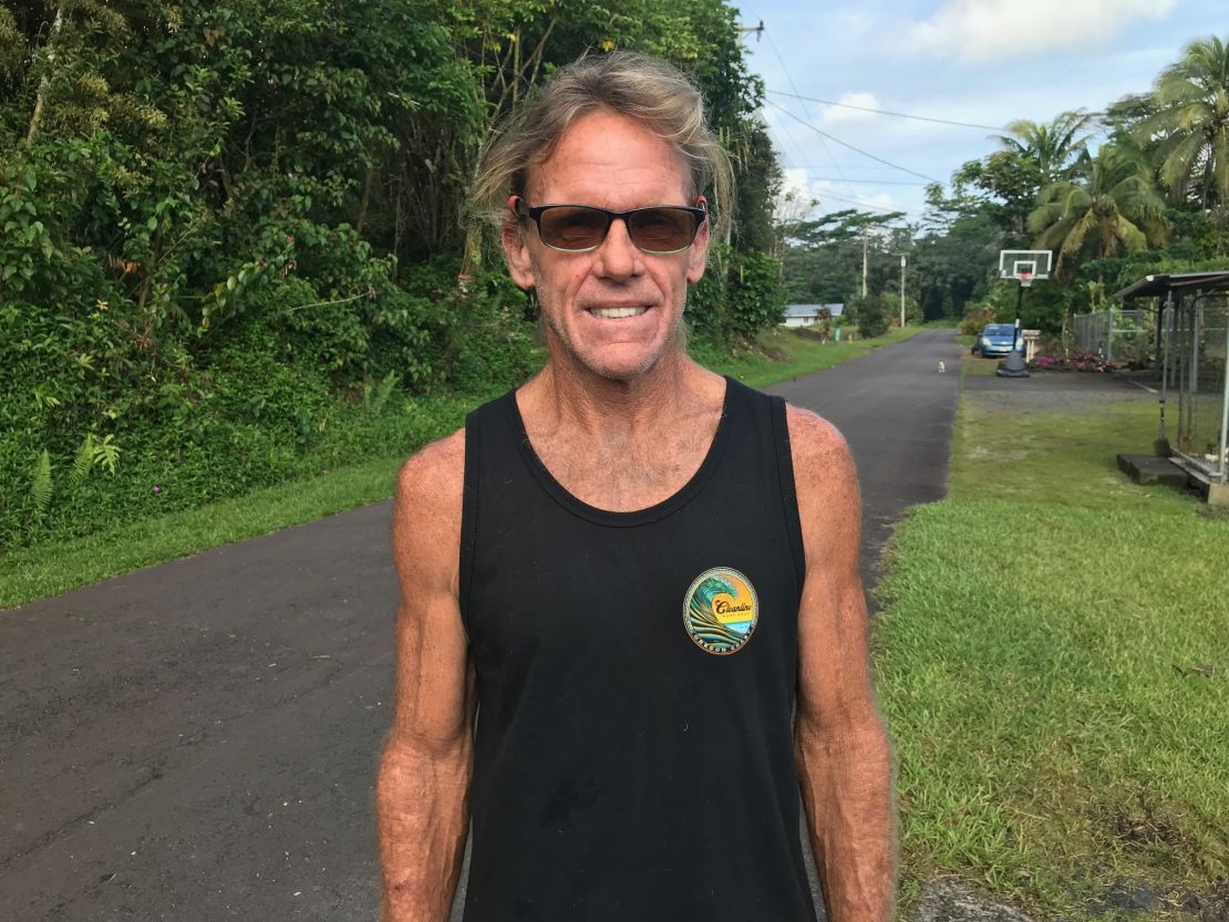 Steve Gebbie is among the hundreds forced from their homes on the Big Island after the Kilauea volcano erupted.