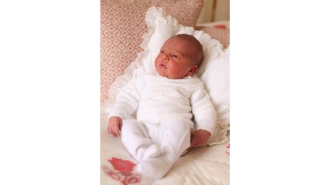 Prince Louis is seen in this April 26 photo, taken when he was 3 days old. The Duchess of Cambridge shot the photo.
