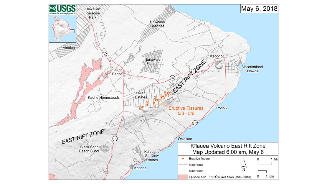 weather usgs hawaii lava flow map 05062018